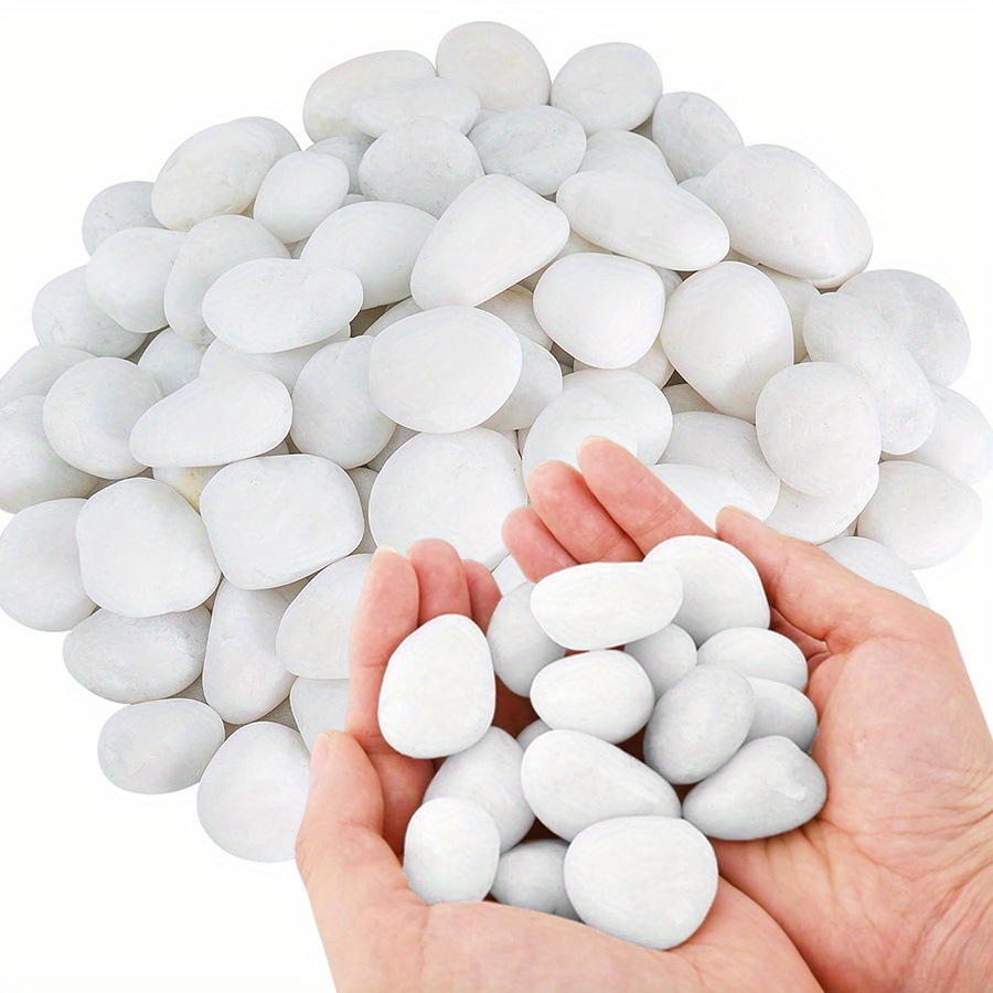 Aquarium Planting - 200/400g Batu Kerikil Putih Poles Tinggi