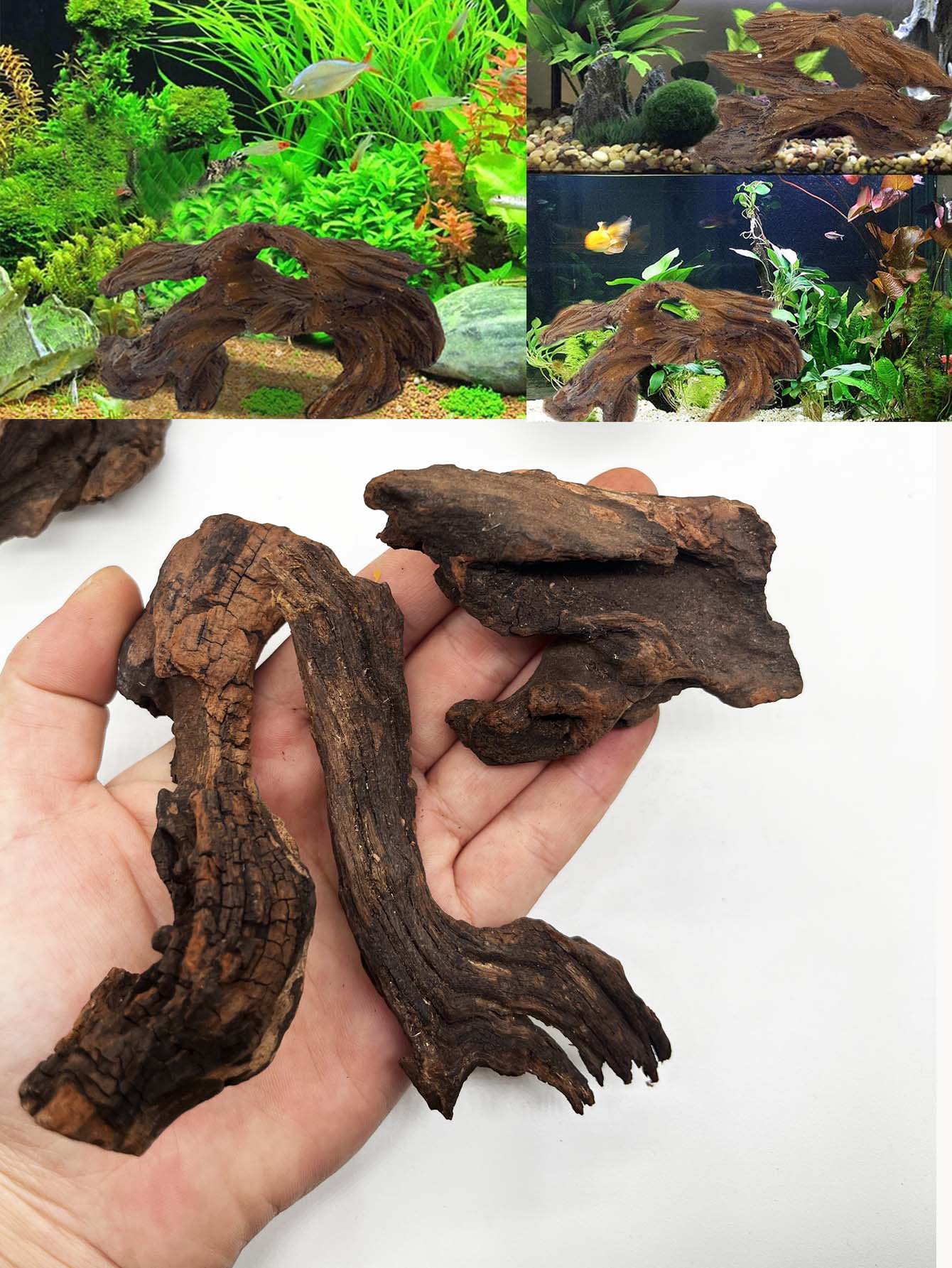 3 buah drinatural-Look Set Dri - Aquarium Planted Wood ulasan dan harga