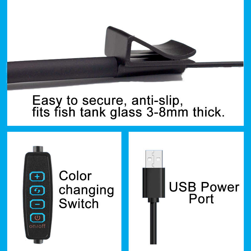 Lampu LED Akuarium USB Lampu T - Aquarium Plant Grow Light ulasan dan harga