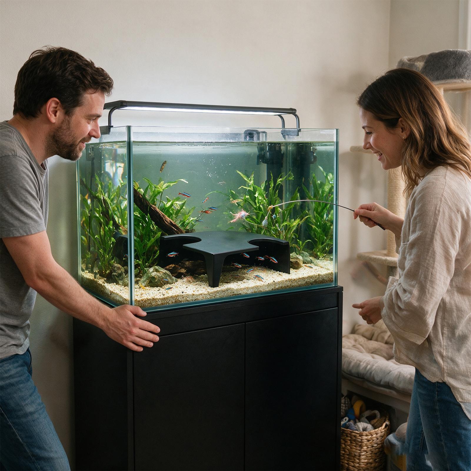 Terowongan Akuarium Sudut Keci - Non Planted Aquarium Fish ulasan dan harga