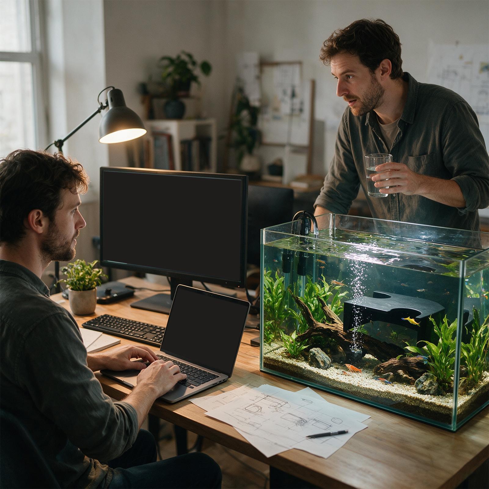 Terowongan Akuarium Sudut Keci - Non Planted Aquarium Fish ulasan dan harga