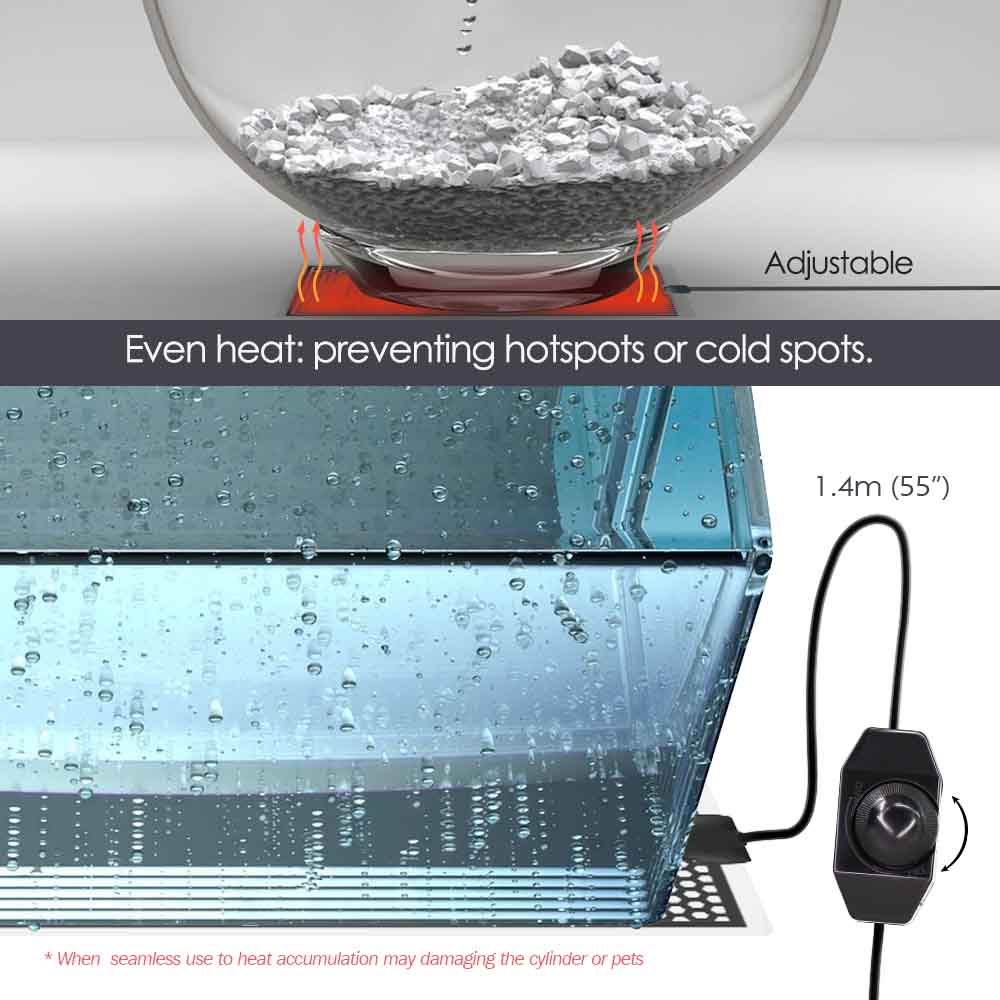 5-20w matras panas reptil bant - Planted Aquarium Heater ulasan dan harga