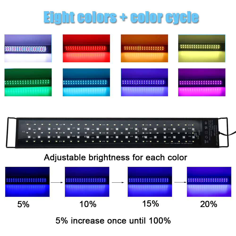 Lampu LED Spektrum Penuh 24/7  - Aquarium Plant Grow Light ulasan dan harga
